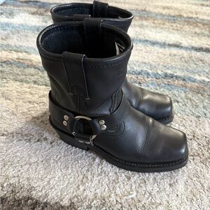 Black Leather Ankle Boots